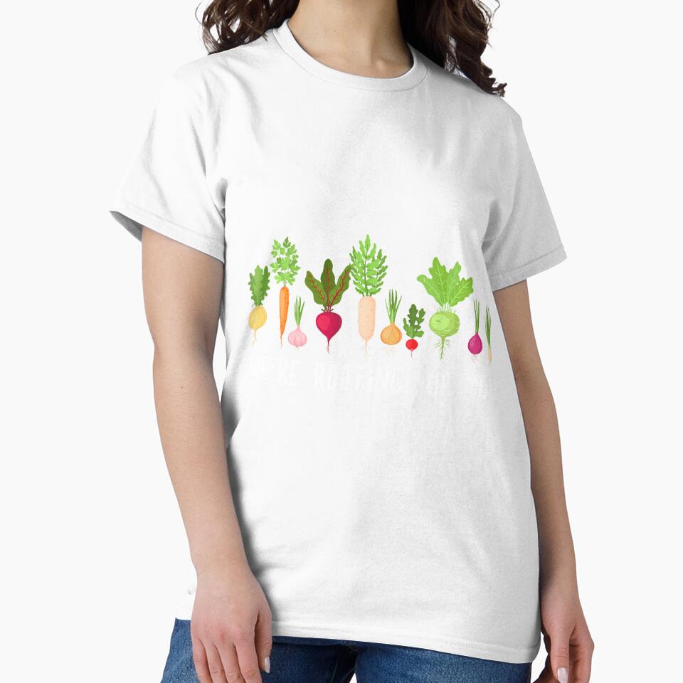 We'Re Rooting For You  Funny Root Vegetable Pun Humor by MavisJoseph