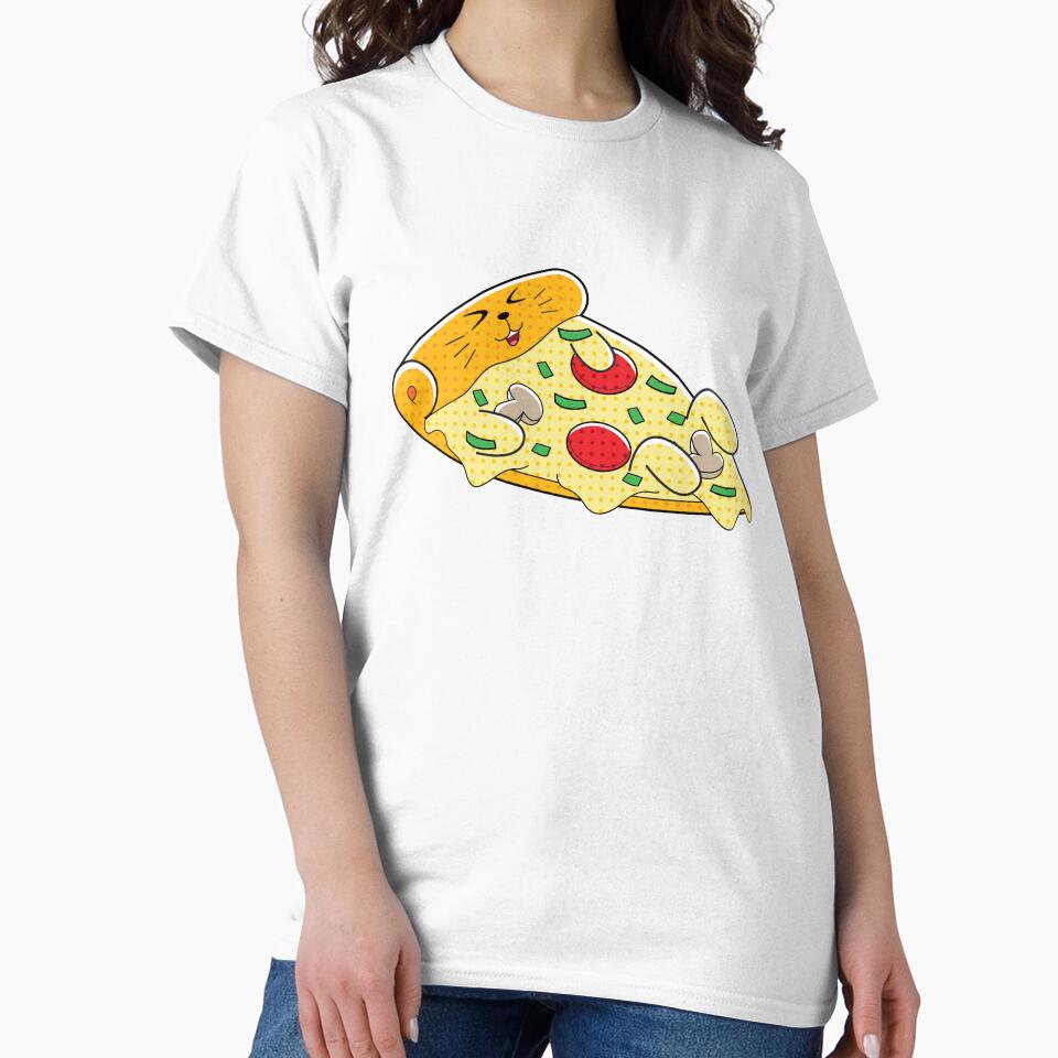 Yummy Kawaii Cat Pizza by PosterpartyCo