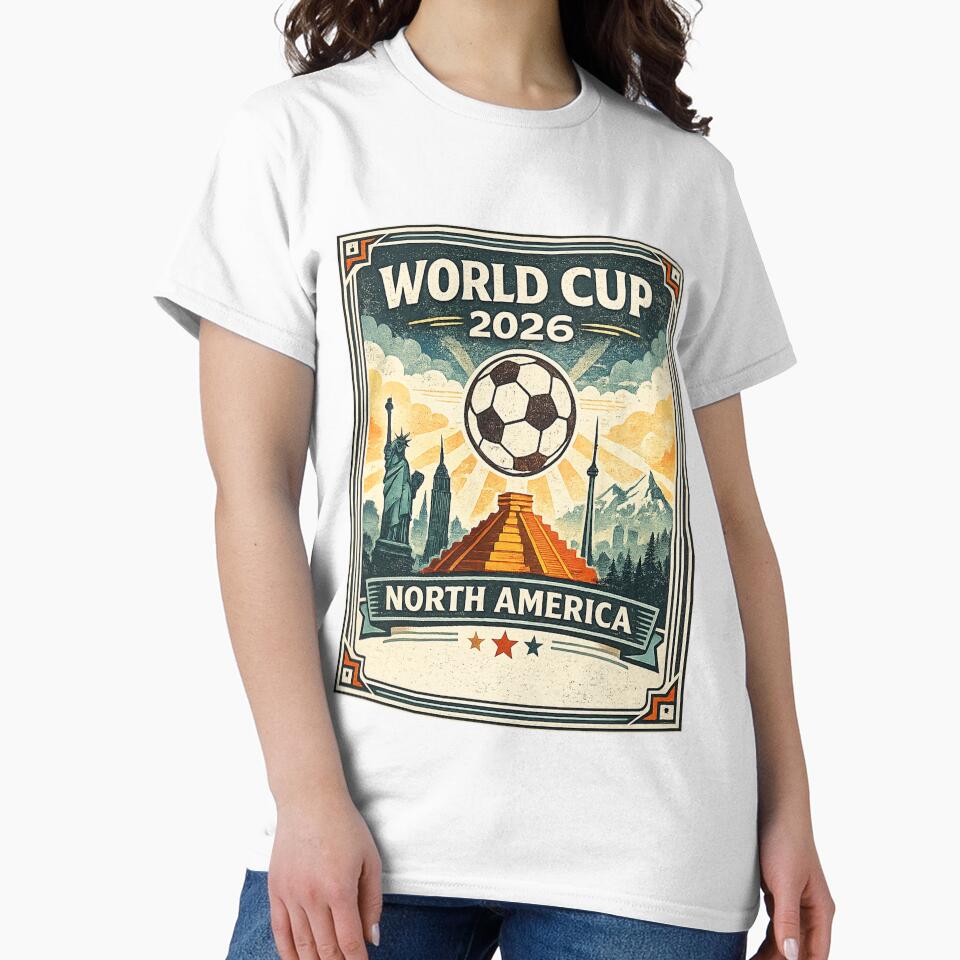 World Cup 2026 North America | Vintage Soccer Travel Poster by ArthUpscale