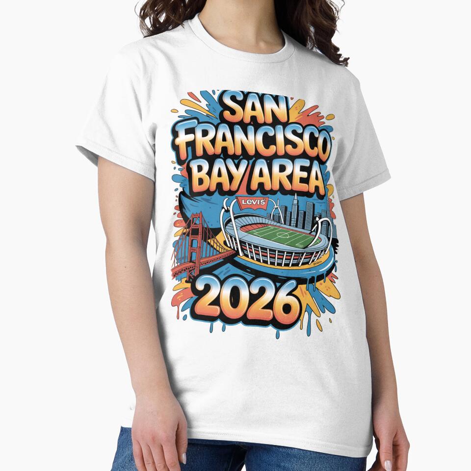 San Francisco Bay Area Golden Gate Stadium T-Shirt V10 by DarylWelsh2024