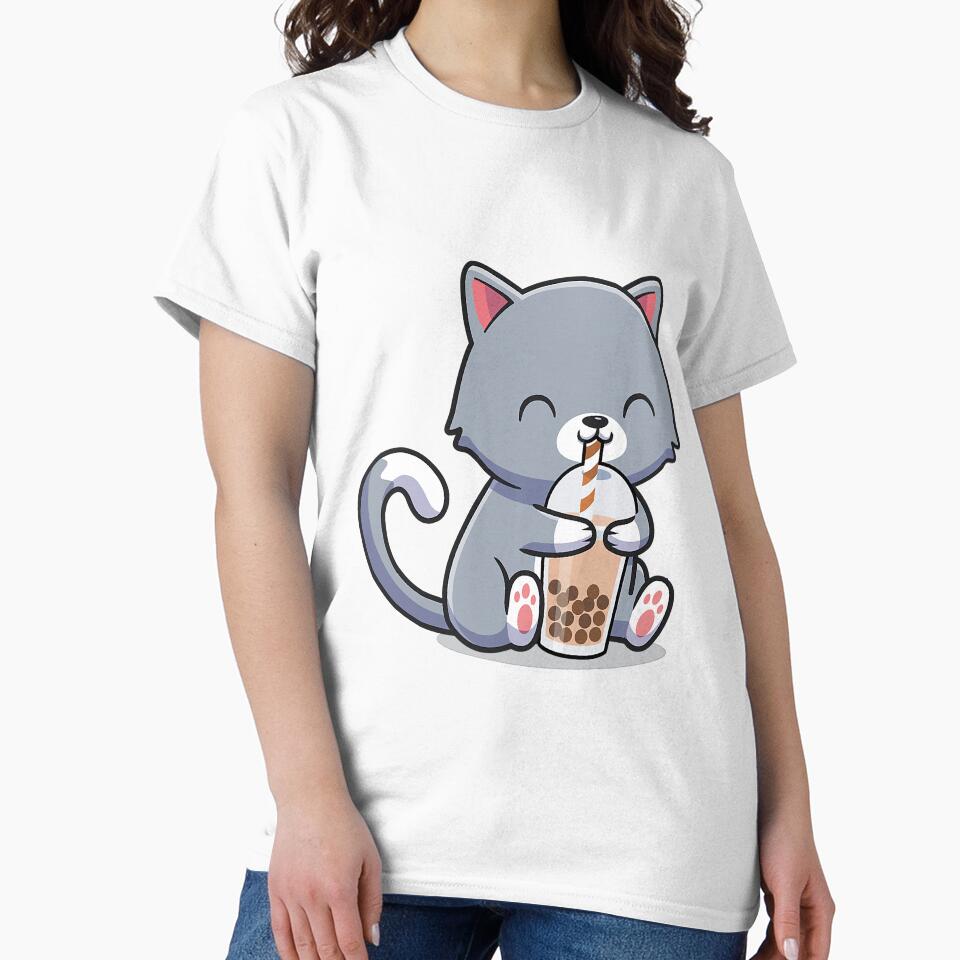 Cat Boba Tea Funny Kitten Feline by reyeskhan79