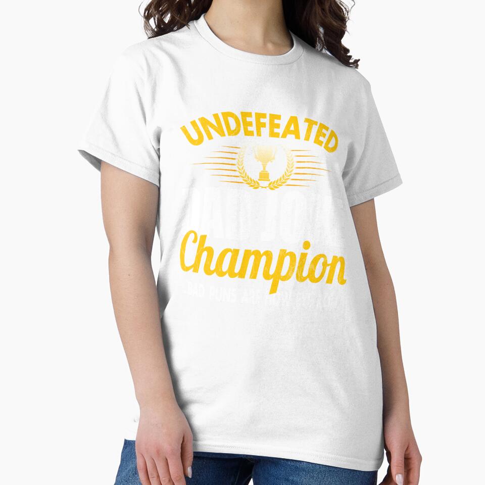 Mens Dad Joke Champion Gifts funny father's day gift, bad puns by Simeon	 Dorelus