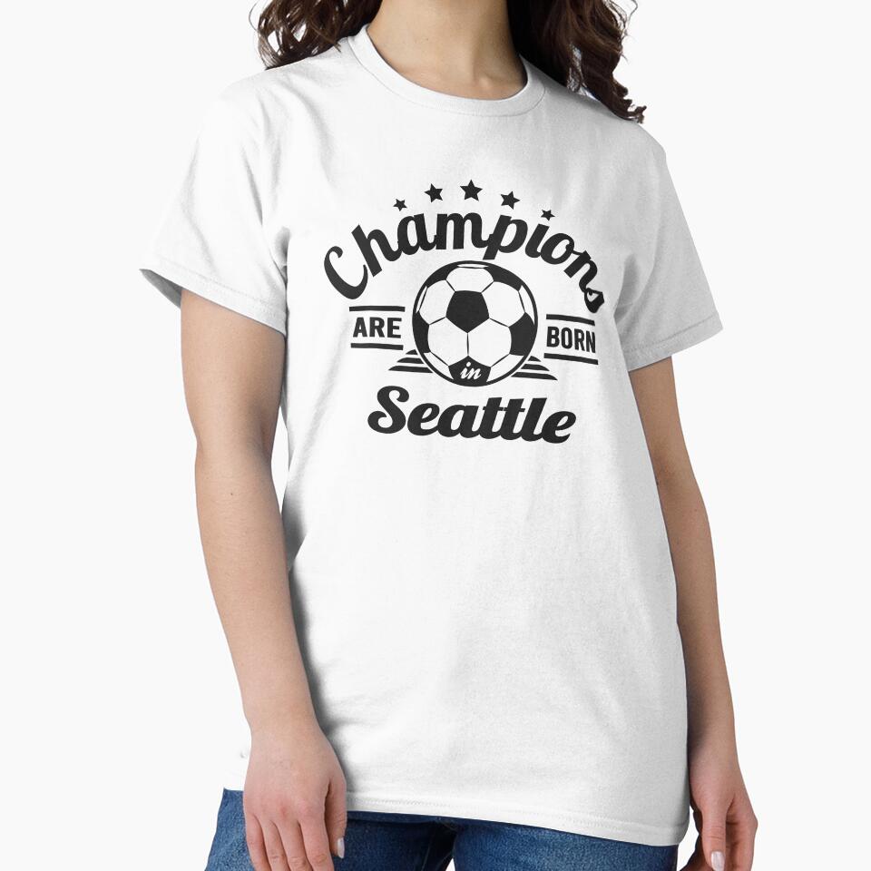 Champions Are Born In Seattle , Soccer fans vintage gift by lamjar-art