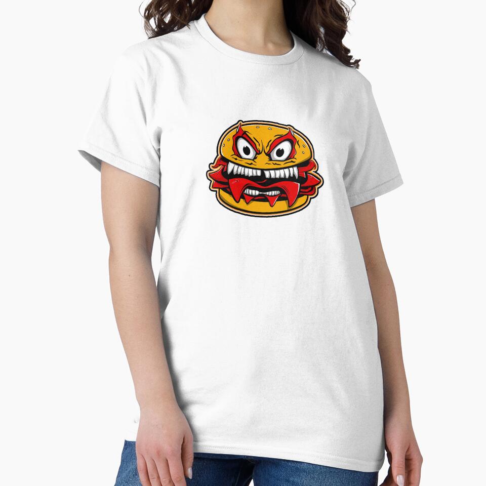 Monster Burger Funny T-Shirt by Witty Shirts