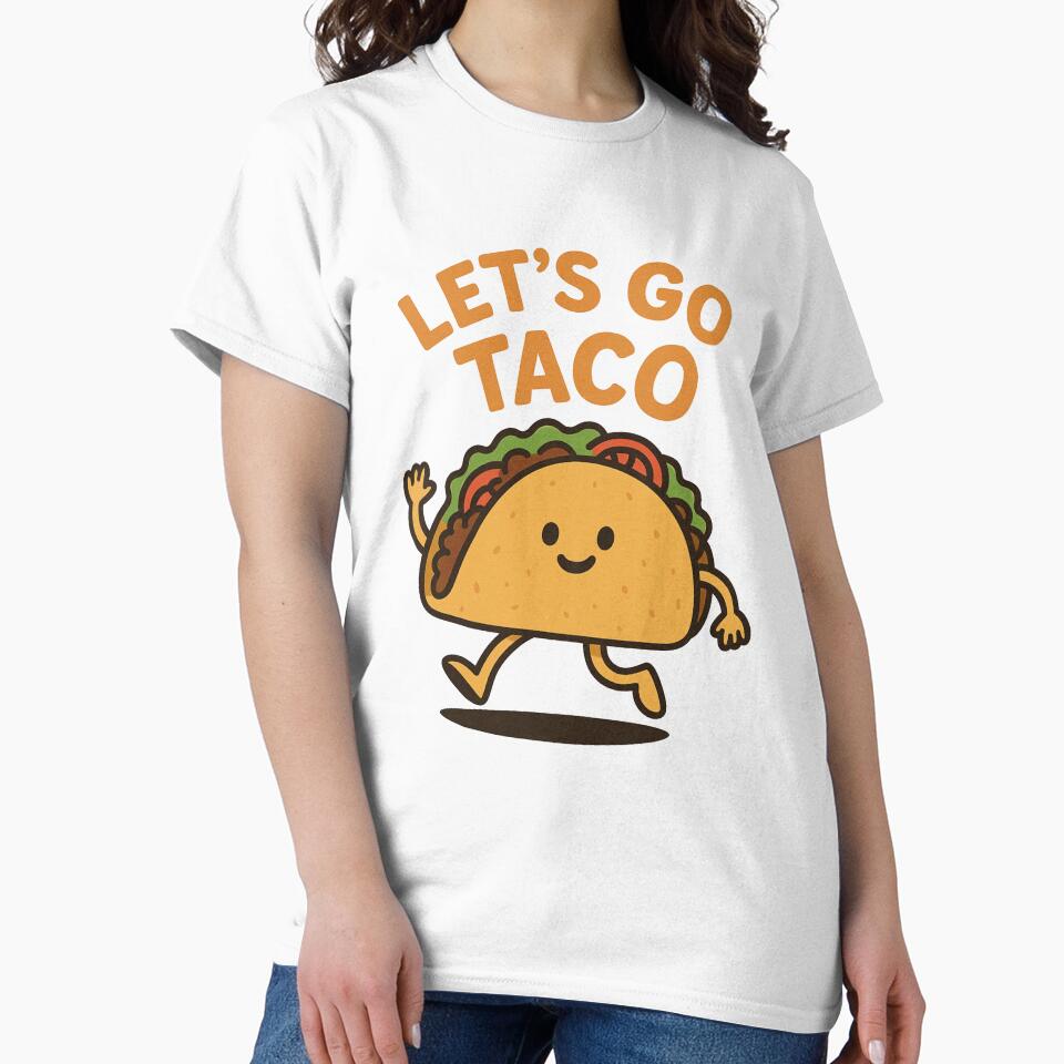 Let’s Go Taco – Funny Kawaii Taco Character for Food Lovers by Dokak Shop