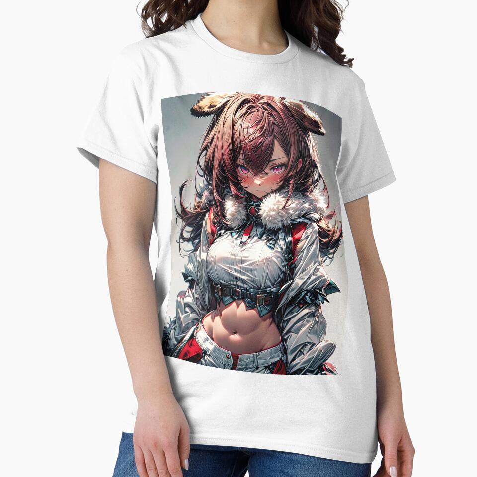 Anime snow girl fighter with bear ears portrait art by TheArtistOf2022