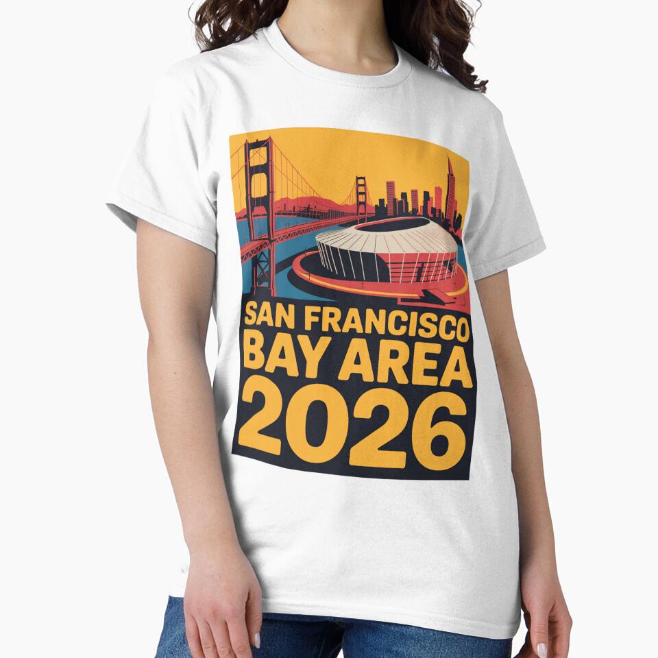San Francisco Bay Area Golden Gate Stadium T-Shirt V2 by DarylWelsh2024