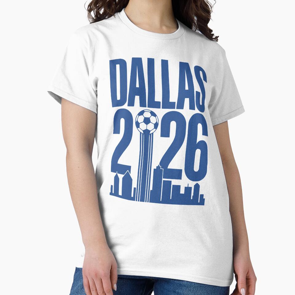 Dallas Soccer 2026 Texas Skyline Football Fan by MavtM