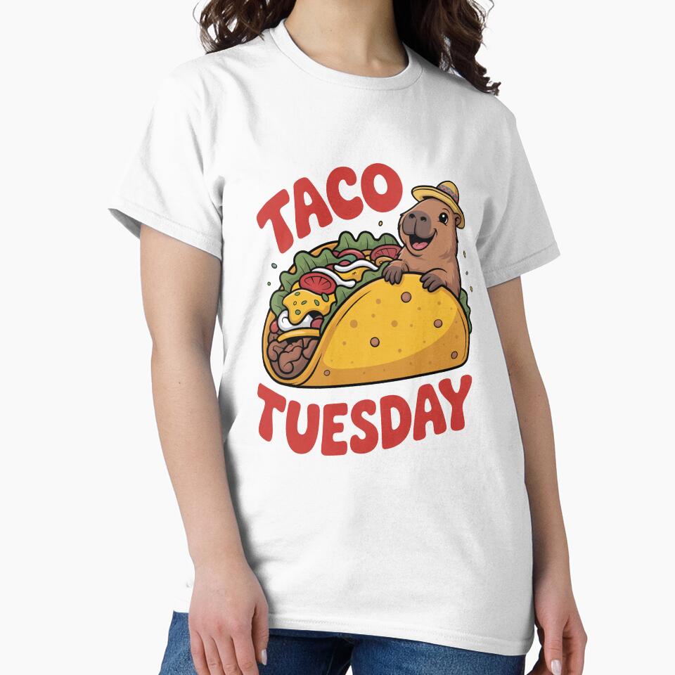 Capybara Taco Tuesday Funny Food Design by MonkiFlipp