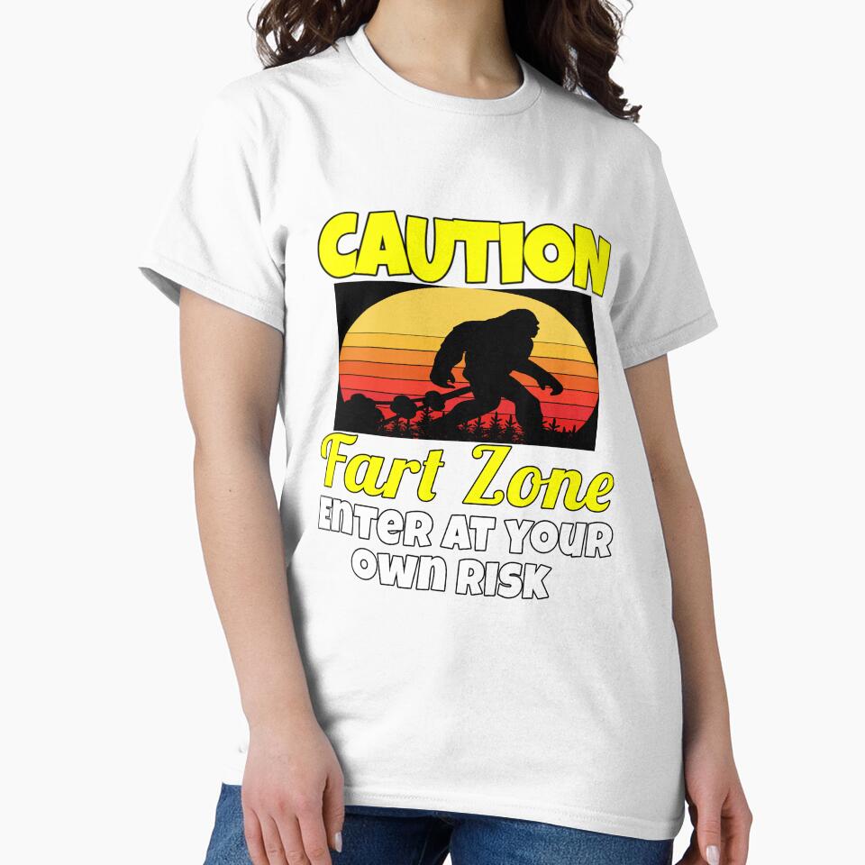 Funny Sarcastic Humor Caution Fart Zone Enter At Your Own Risk by fantasticdesign