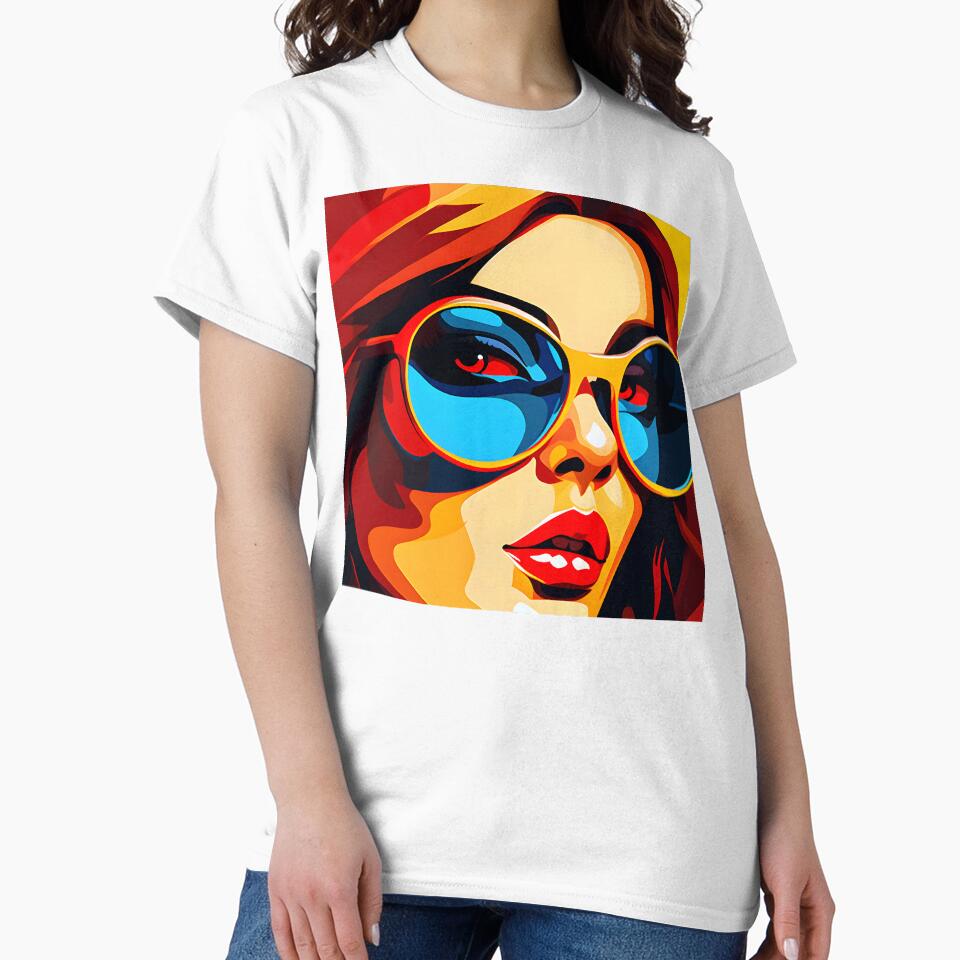 Pop Art Female With Sunglasses Comic Book Art by DEC02