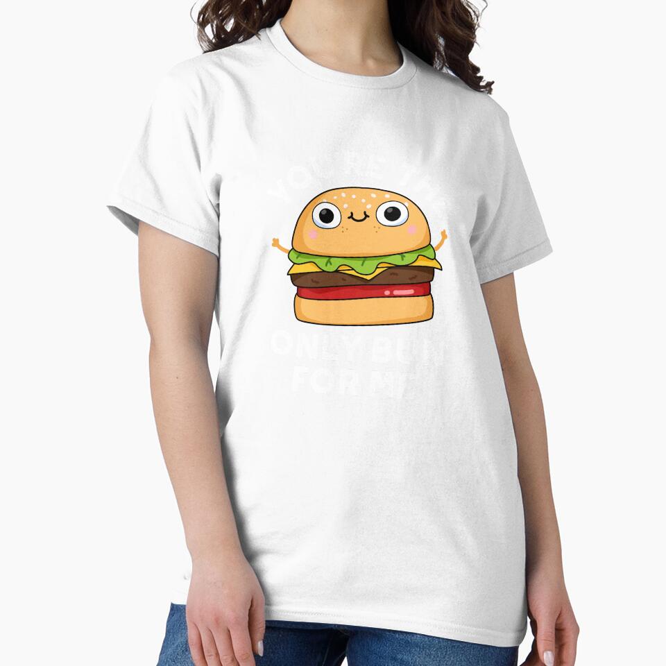 You're The Only Bun For Me Funny Burger Puns (Dark BG) by punnybone