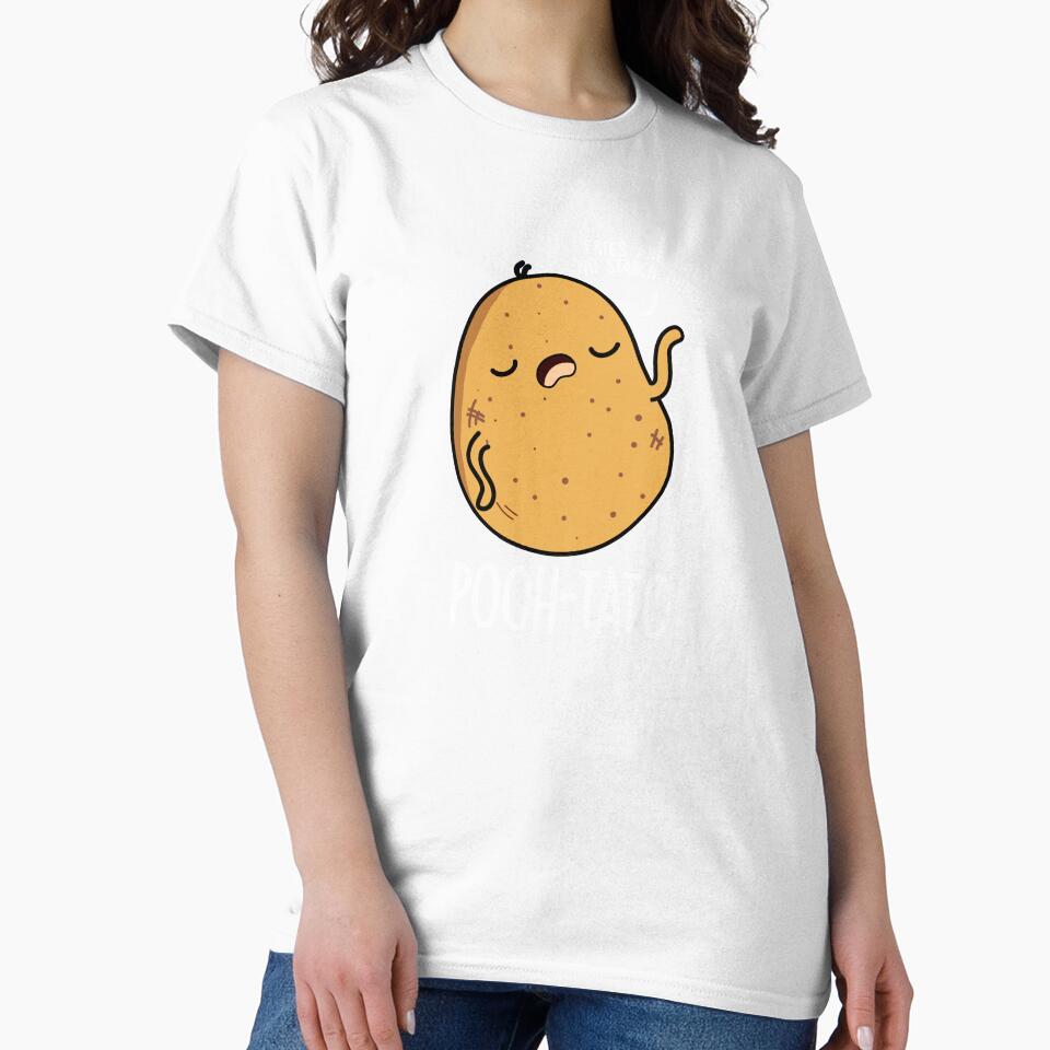 Pooh-tato Funny Potato Pun (Dark BG) by punnybone