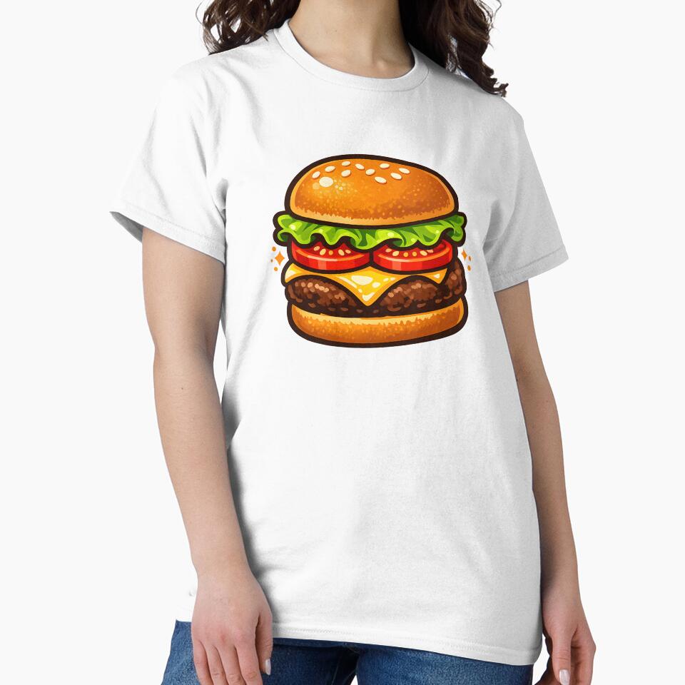 Cute Hamburger Stacked Burger Food by Byte-shirt