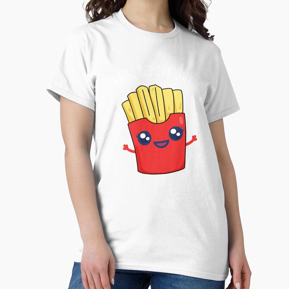 Fries Before Guys Funny Fries Pun (Dark BG) by punnybone