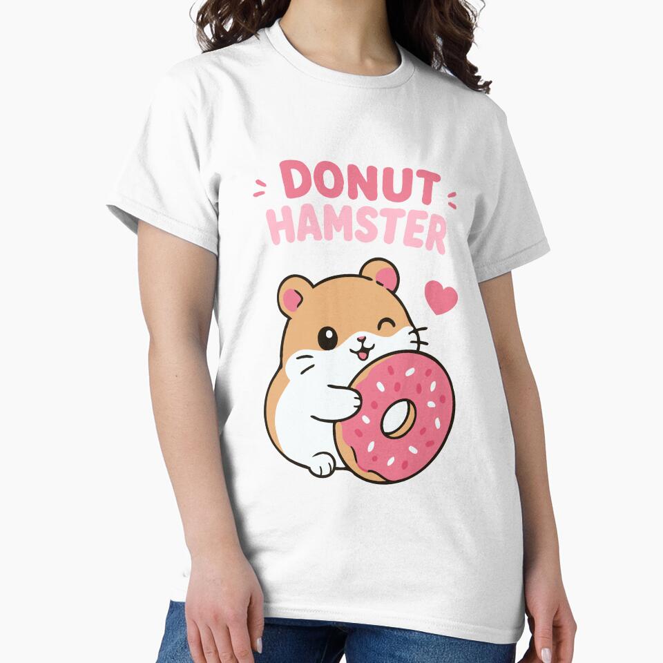 Timid Hamster Donut Sticker Variant - Tee by RedStreamStudio