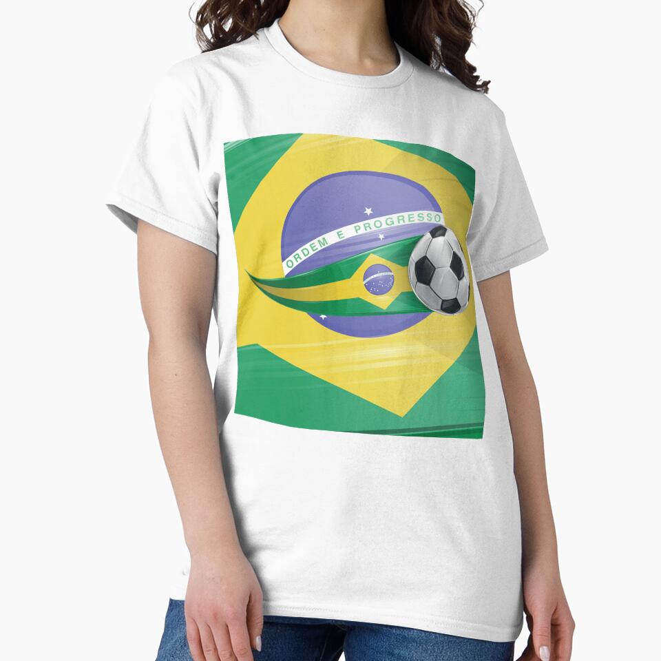 Realistic soccer ball featuring the colors of the Brazilian flag by Doomko