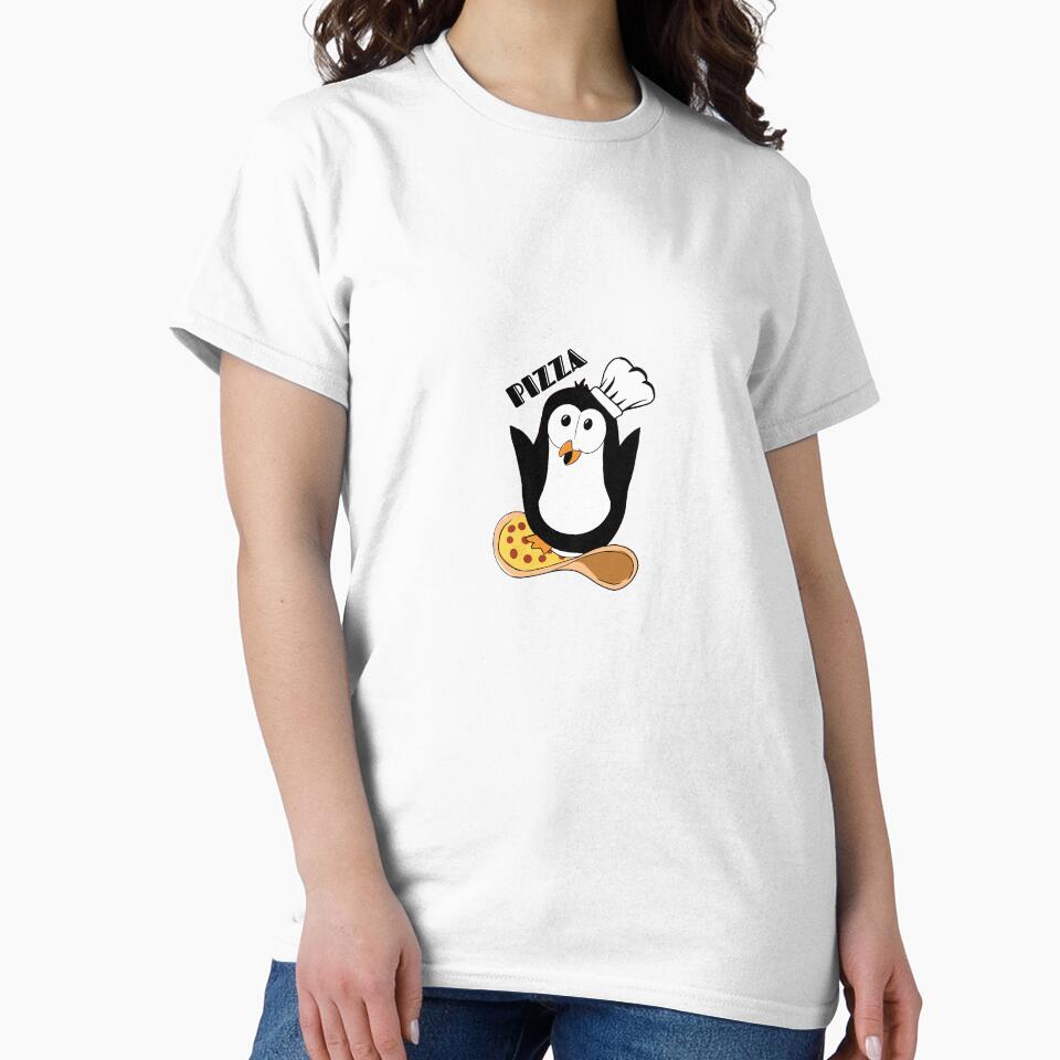 Pizza Penguin! Cute Penguin On Flying Magical Pizza! by Firejuice