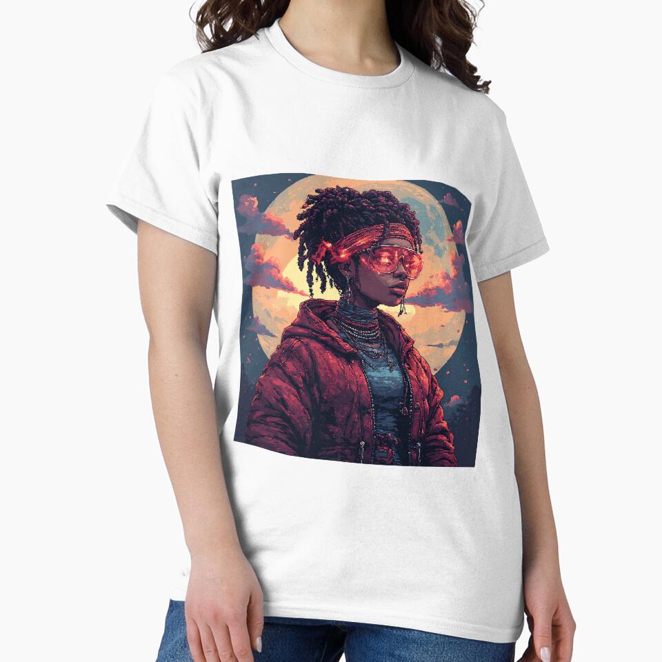 Retro Art For Beautiful Woman With Fire Glasses by pexoboy