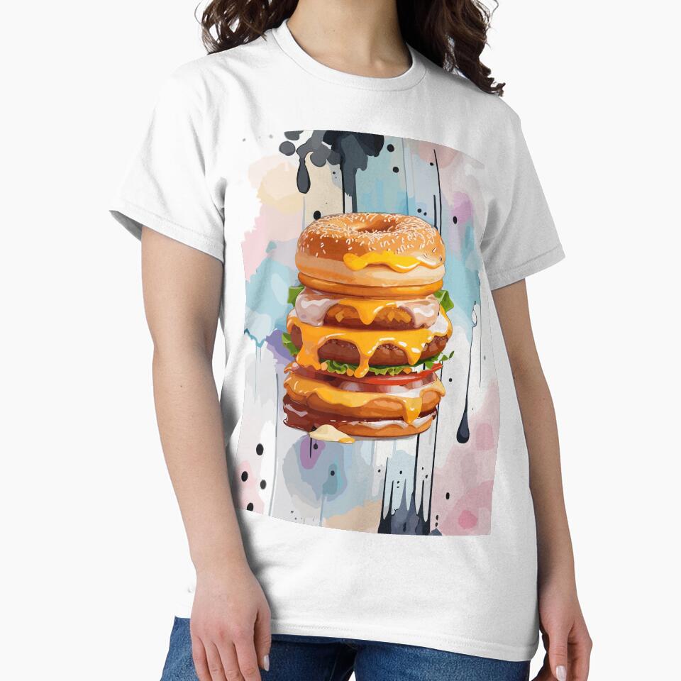Double Donut Burger - Fast Food Favorite by FridPix