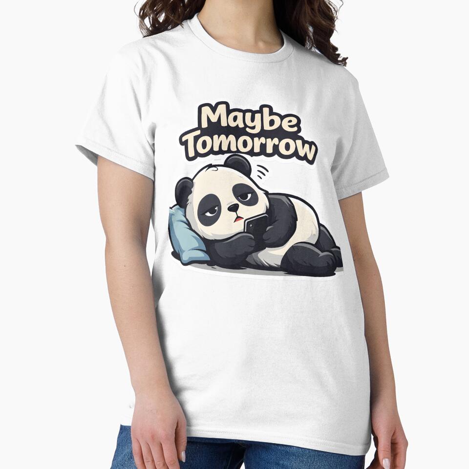Maybe Tomorrow Panda | Cute Lazy Panda Sticker by TheLazyVibe