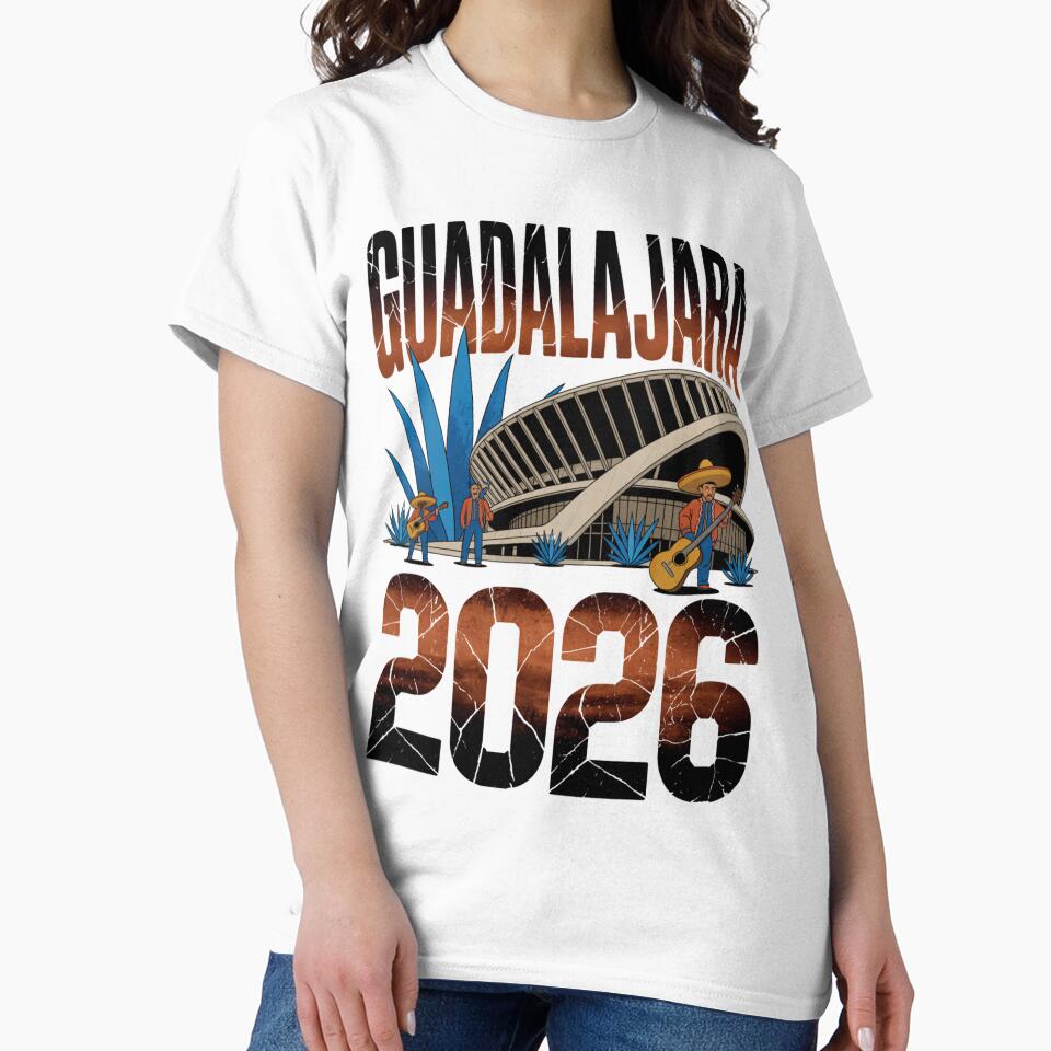 Guadalajara 2026  Mexico Football Soccer Souvenir T-Shirt V11 by DarylWelsh2024