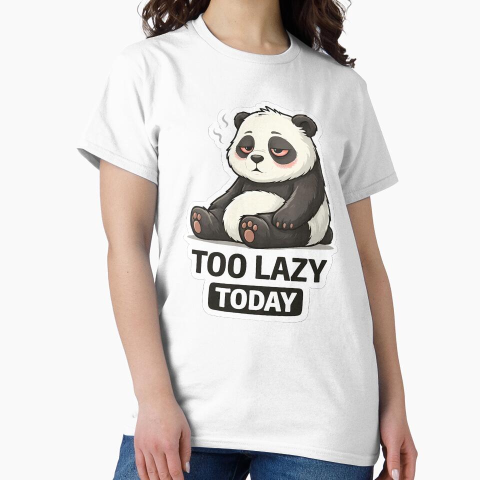 Too Lazy Today Panda Sticker | Funny Lazy Mood Cute Design by TheLazyVibe