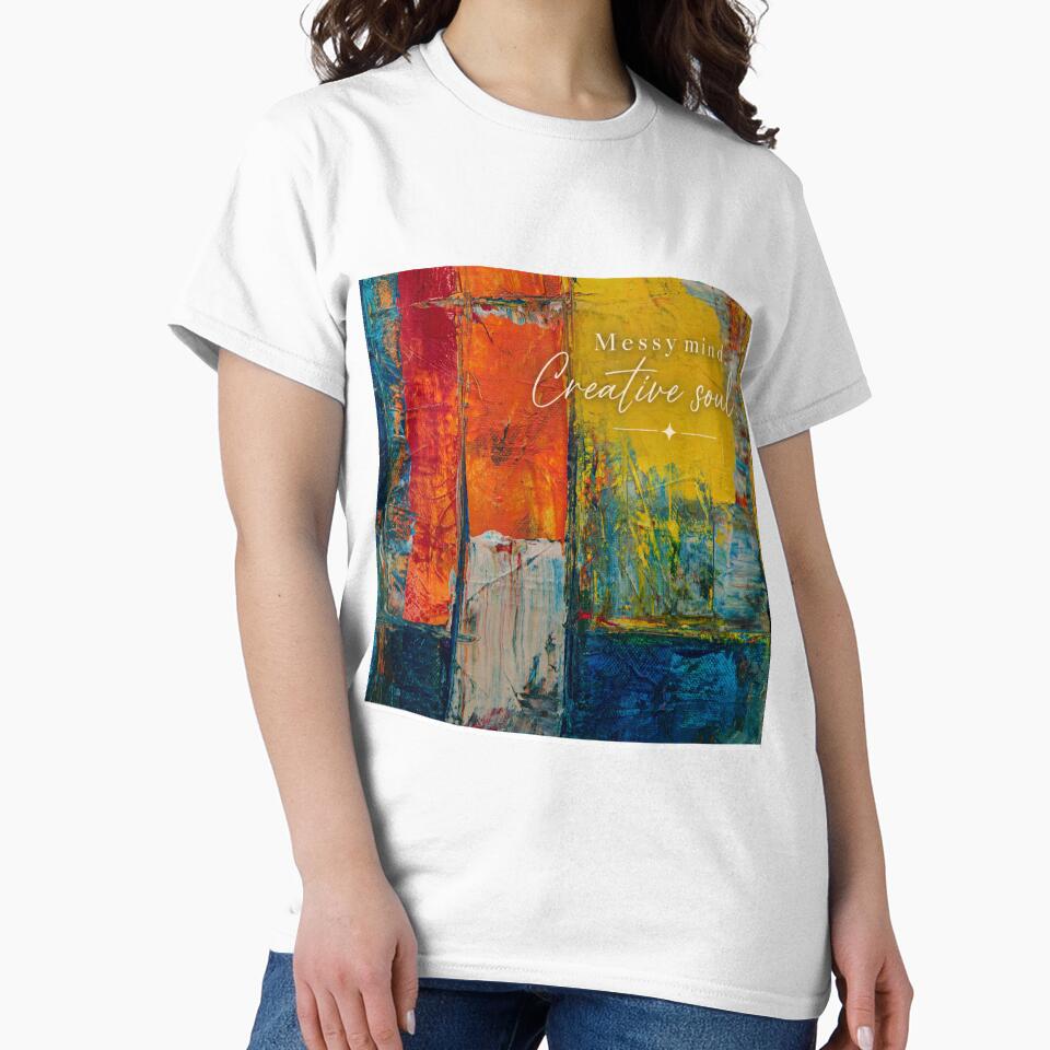 Messy Mind Creative Soul Abstract Art | Aesthetic Creative Quote Print | Colorful Artistic Design by NA-art725