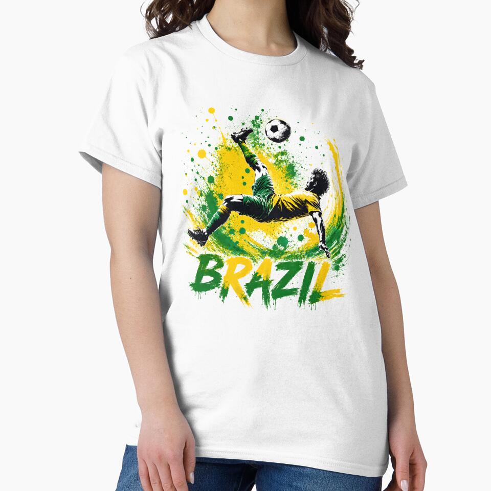 Seleção Spirit Soccer Shirt | Tropical Brazil Football Colors Tee | Fan Pride Gift by 3ac-Arts