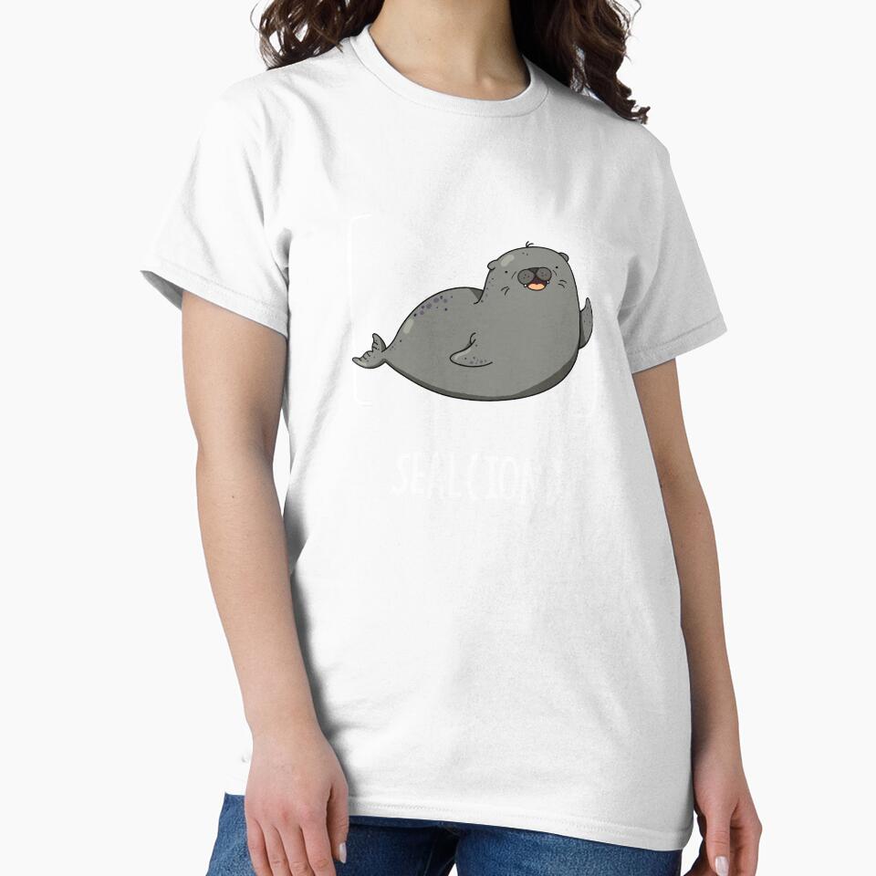 Seal Ion Funny Chemistry Sea Lion Pun (Dark BG) by punnybone