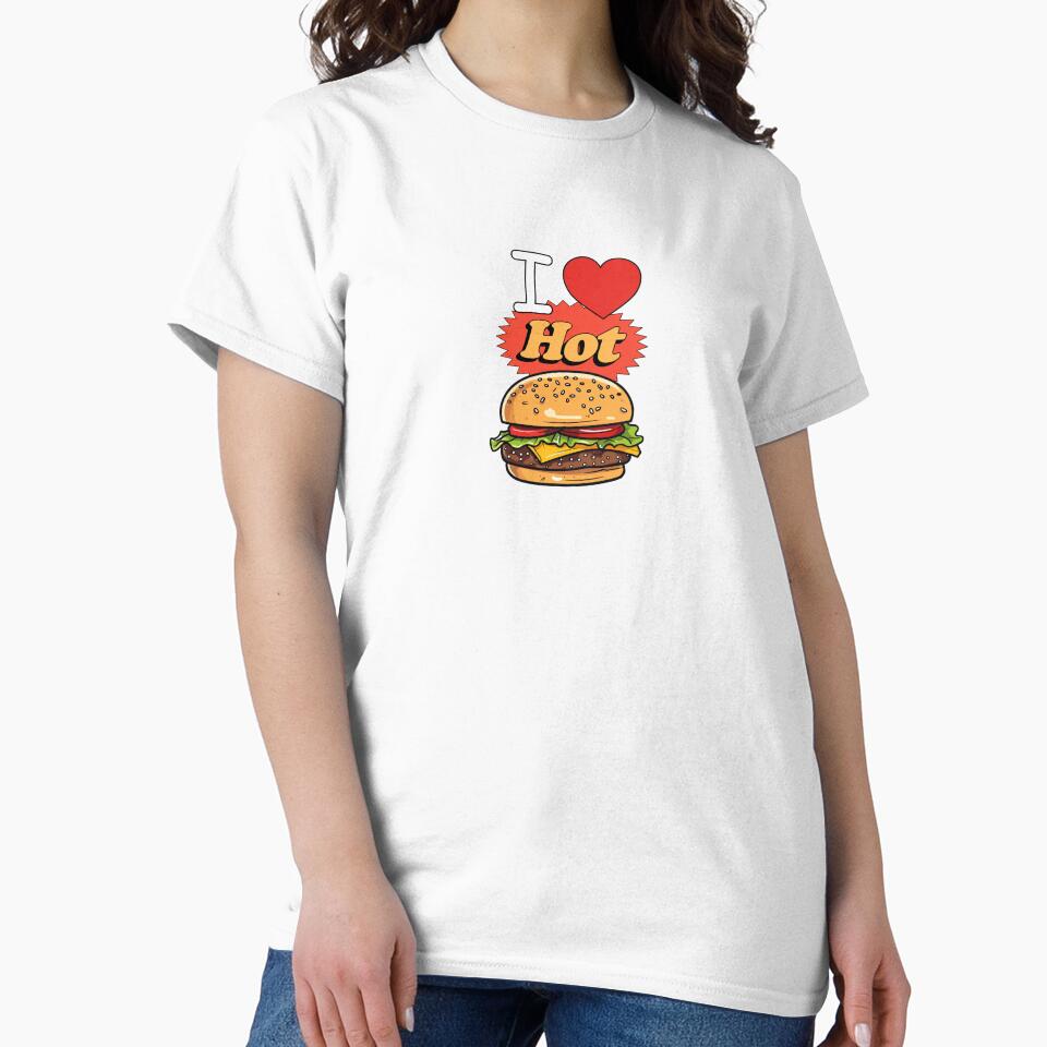 I Love Burgers Minimalist Design Classic T-Shirt by puurfectcat