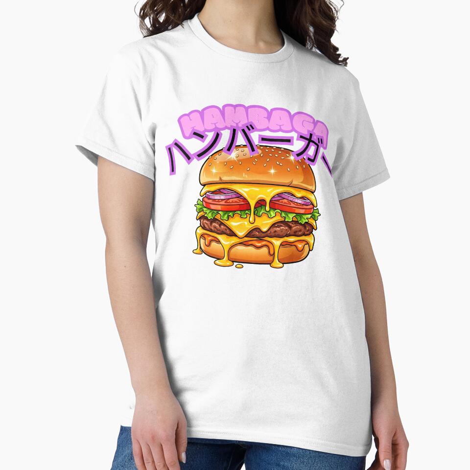 Hambaga Japanese Hamburger Burger Anime Food by Shirt-Otakus