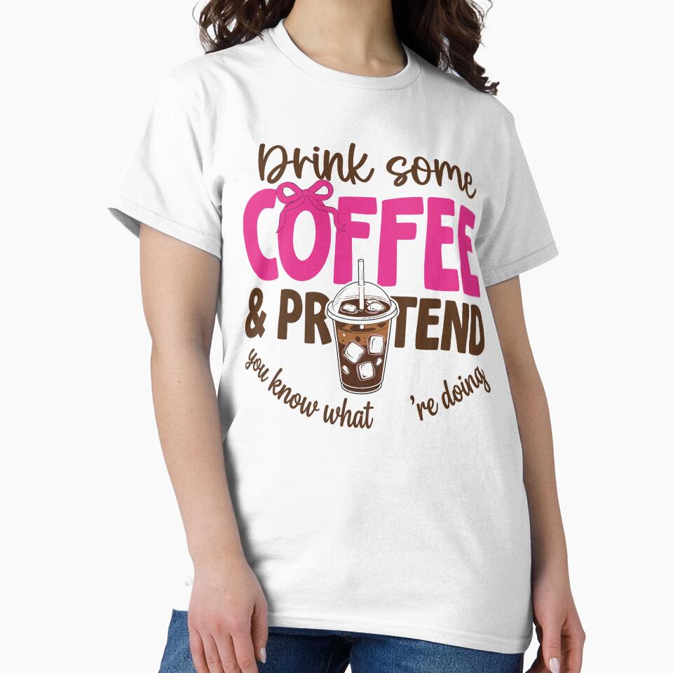 Funny Preppy Iced Coffee Bow Humor for Women by KroghDs