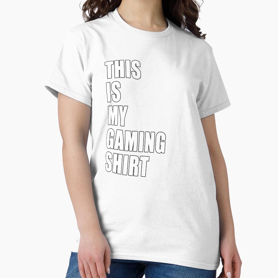 This Is My Gaming Shirt Funny Nerd Gamer Dad Joke Design Whit Text by Jason Gilbert