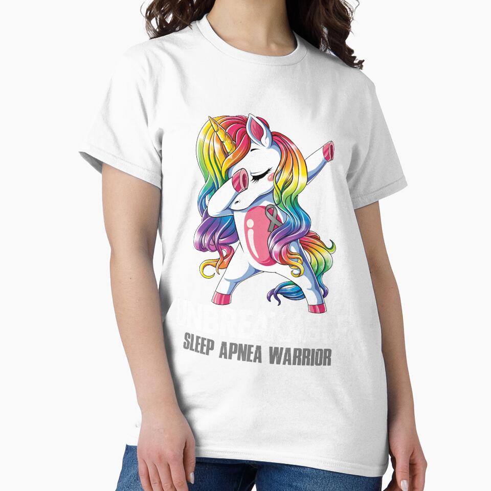 Sleep Apnea Awareness - Unicorn Sleep Apnea Warrior Ribbon UNBREAKABLE by Fernandezf