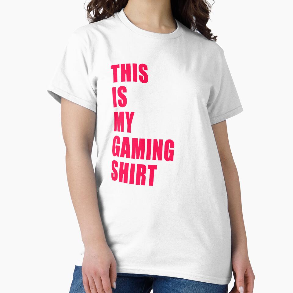This Is My Gaming Shirt Funny Nerd Gamer Dad Joke Design Red by Jason Gilbert