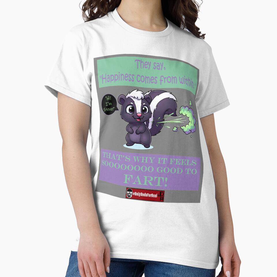 Farting Skunk (Gray) *More Colors Available in Collection by OnlyDadsForReal