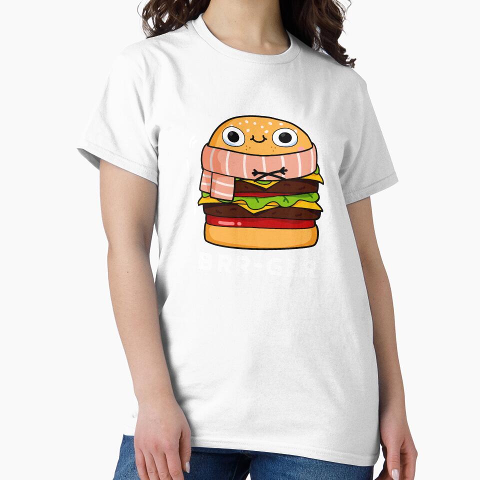 Brr-ger Funny Burger Puns (Dark BG) by punnybone
