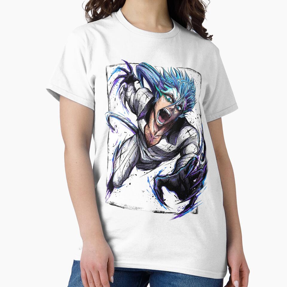 Grimmjow Feline Espada Fighter Manga Style – Intense Eyes Hollow Mask by Senpaiwaves