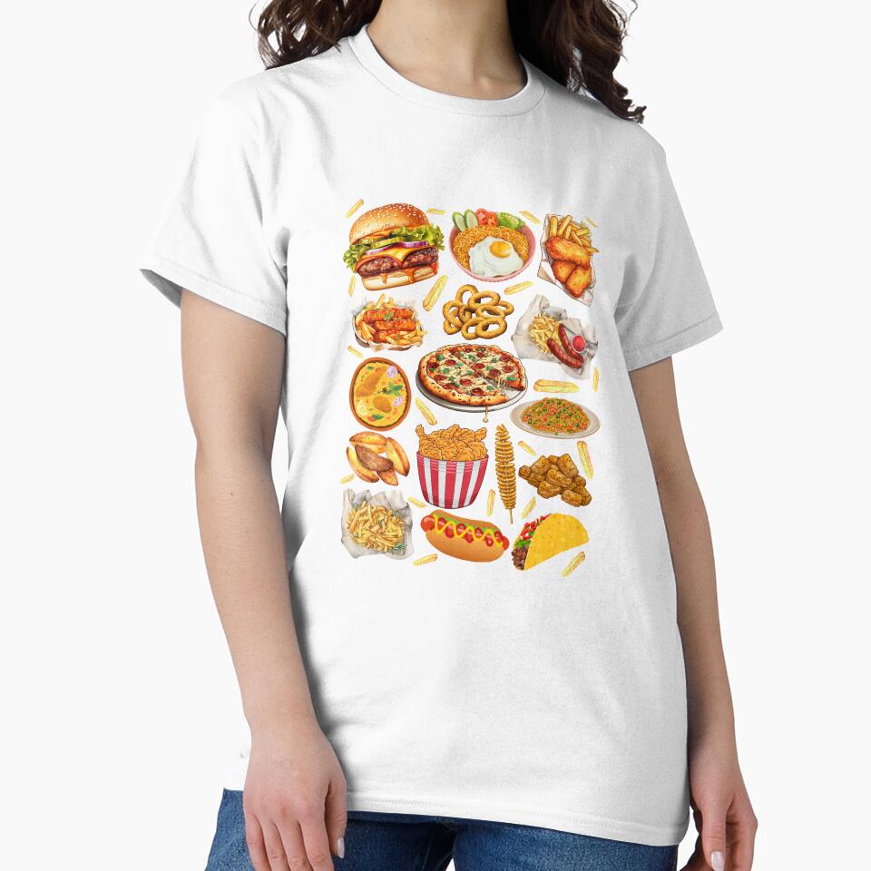 Junk Food Collage Fast Food Aesthetic Bold Design by Artography Designs
