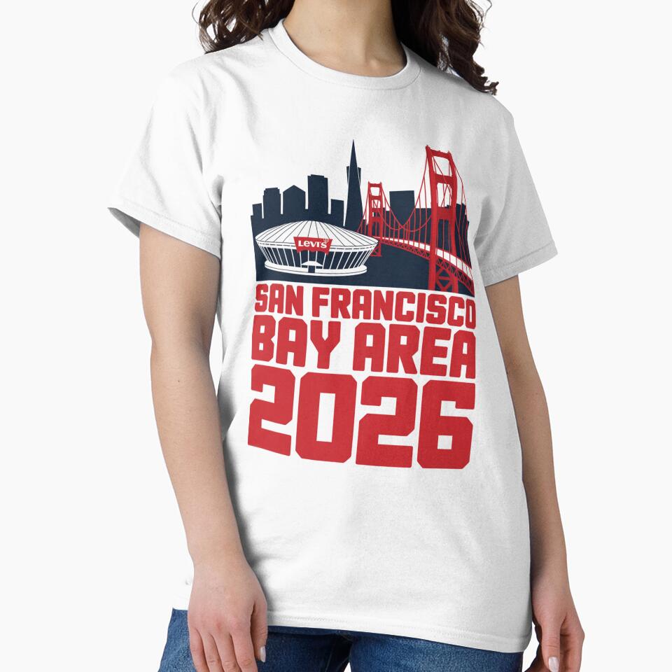 San Francisco Bay Area Golden Gate Stadium T-Shirt V1 by DarylWelsh2024