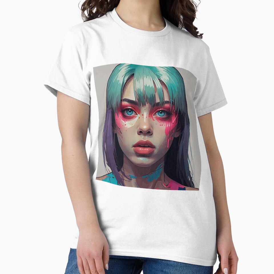Pop Art Anime Bold Color Poster | Dark Cyberpunk Anime Design by Joy-boy-op