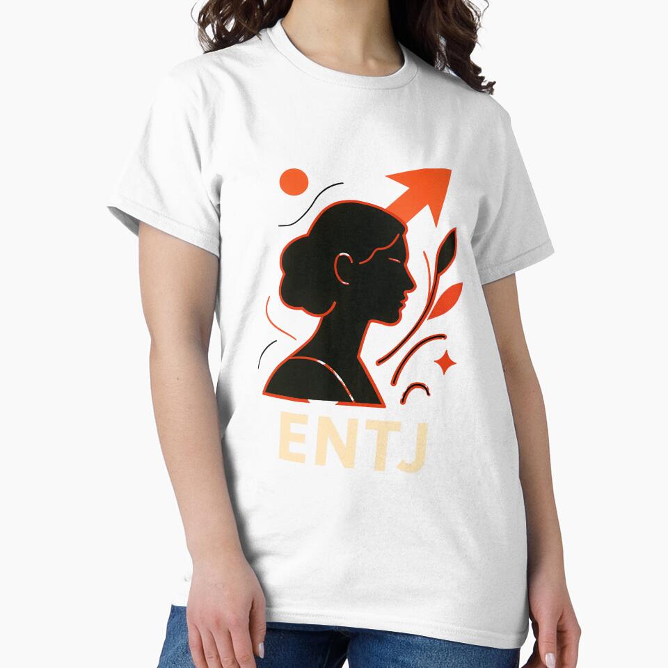 ENTJ Personality Abstract Art – MBTI Design (Center Print) by W-Rm