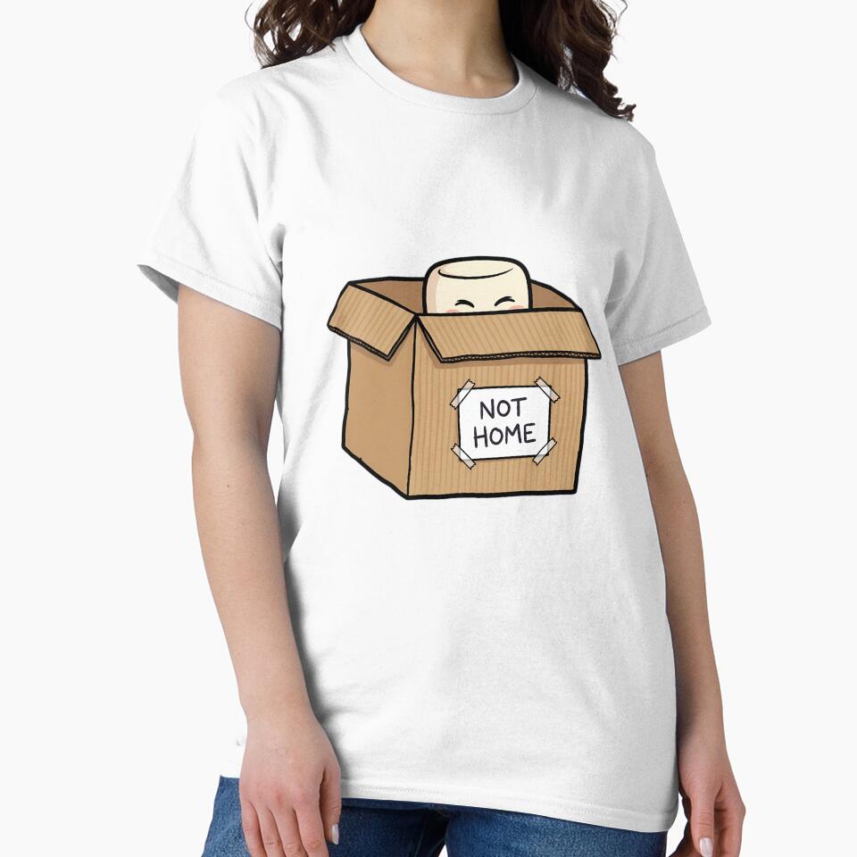 Not Home Funny Introvert Hiding In Box Homebody Humor by how-is-design
