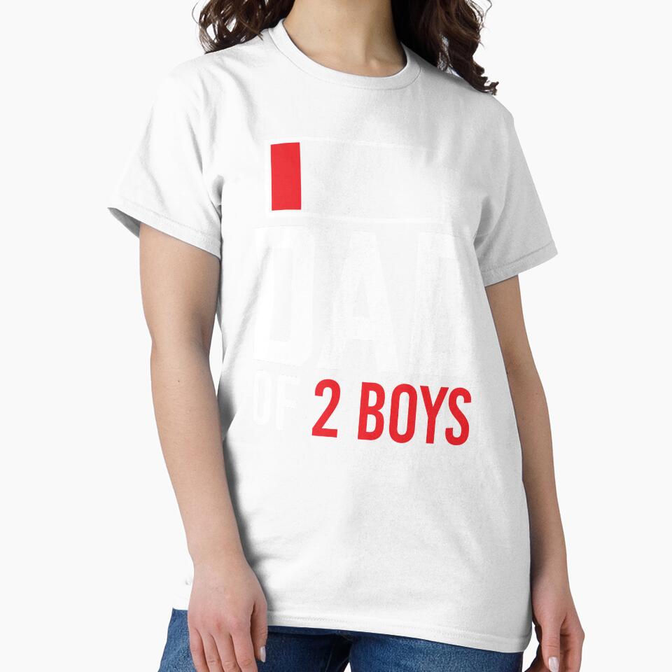 Dad of 2 Boys Shirt. Father's day Shirt. Funny Dad Sticker. Dad Socks. Gift for Father. Funny Husband Shirt. Gift for him. Papa Shirt Gift. Boys Gift. by Aknarin Thika