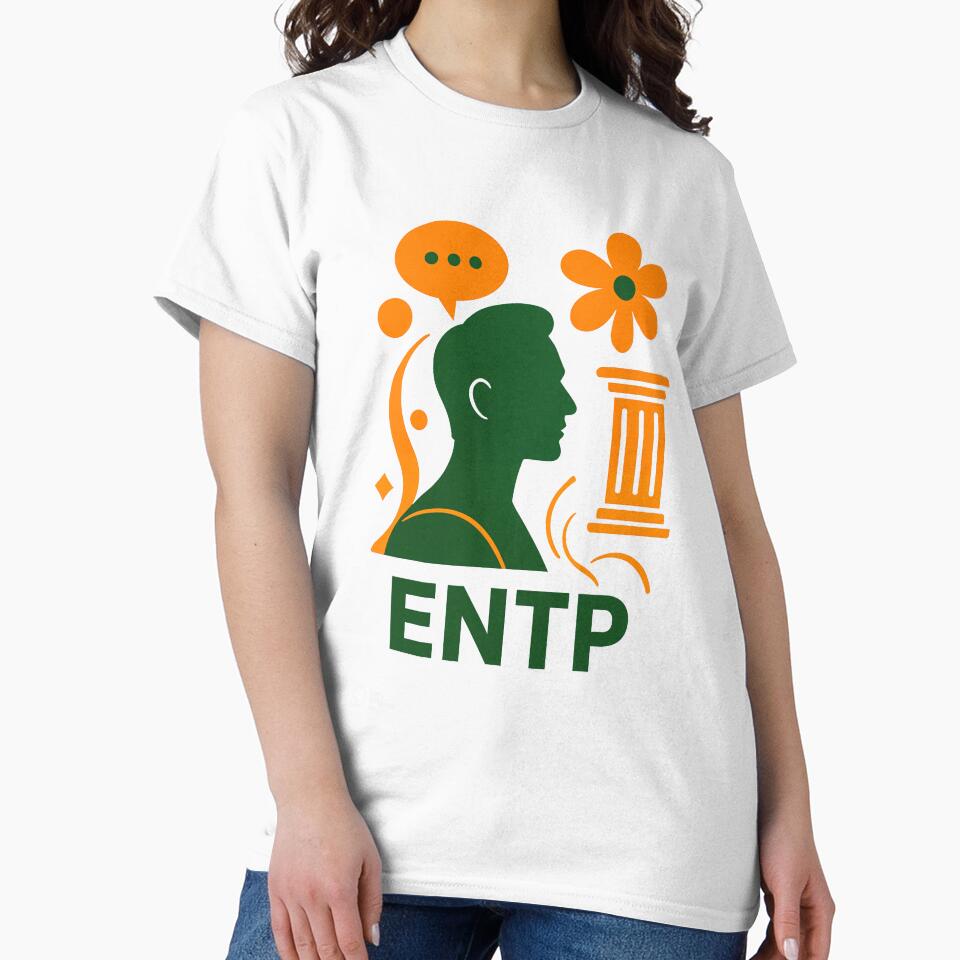 ENTP Personality Abstract Art – MBTI Design (Center Print) by W-Rm
