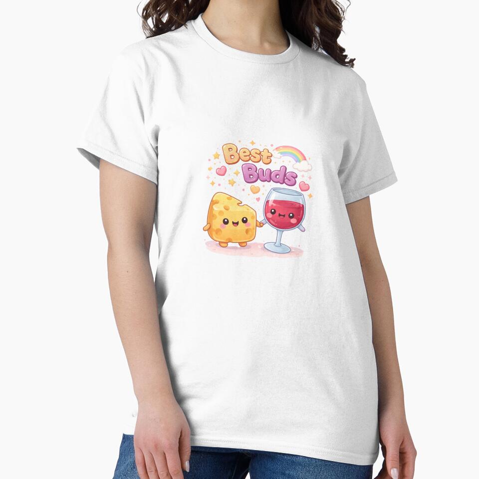 Best Buds Cheese and Wine Kawaii by CreativeEmily
