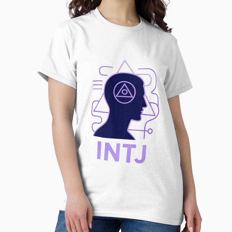 INTJ Personality Abstract Art – MBTI Design (Center Print) by W-Rm