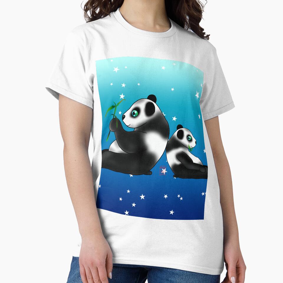 starry sky cartoon panda by BeingNow