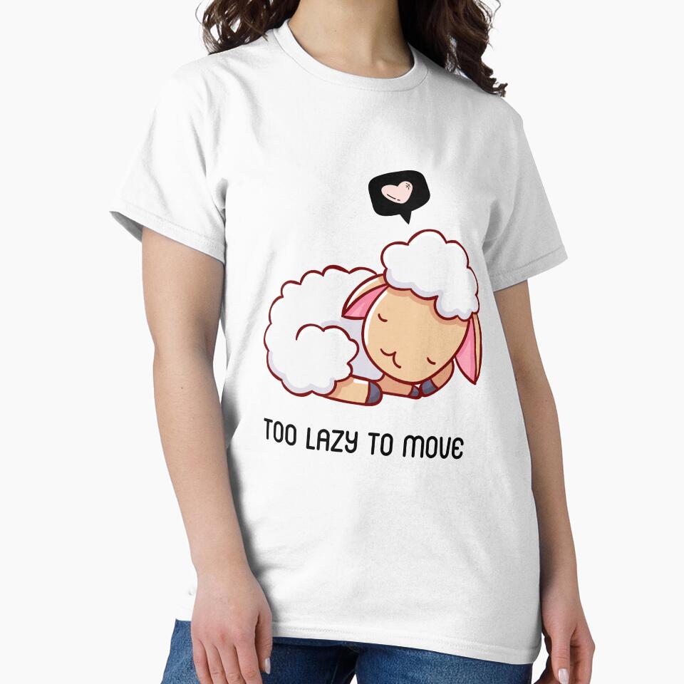 Too Lazy To Move - Cute Lazy Sheep Sleeping by bsrishika